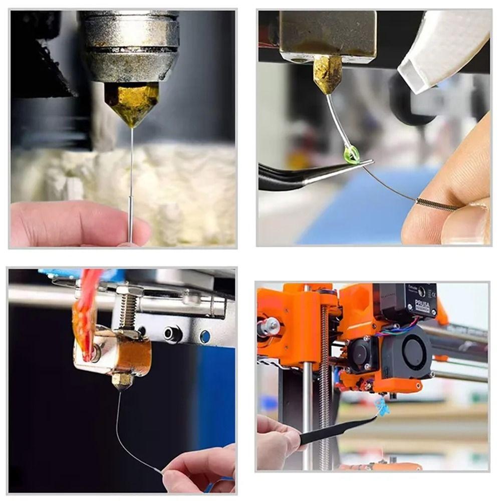 10Pcs 0.2mm 0.25mm 0.3mm 0.35mm 0.4mm Drill 3D Printers Parts Clean Tool  For V6 MK8 Nozzle
