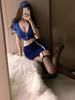Sexy Professional Stewardess Secretary Role Play Hot Deep V Top Hip Wrap Short Skirt Sets Uniform SM Charming  Pure Desire AYKK