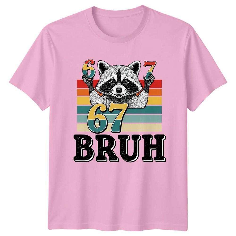 Raccoon 67 Bruh TShirt Raccoon Lover Birthday 67th Birthday Gift