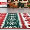 VIKAMA Christmas Entrance Rug Soft Bedroom & Kitchen Mat Geometric Non-Slip Front Door Doormat Christmas Home Decor