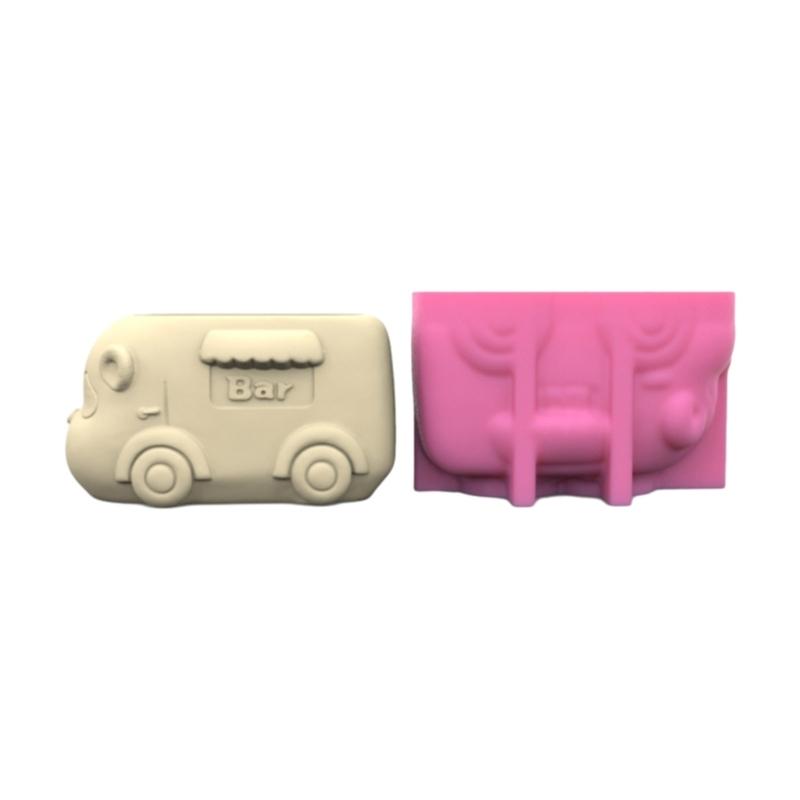 3D DIY Flower Pots Mold Silicone Concrete Mold Animal Car Shape Silicone Vase Molds for Crafting Concrete Candle Holders