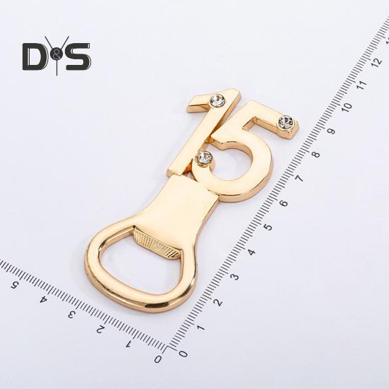 2Pcs Compact Bottle Opener Number 15/21/60 Unique Birthday Party Gift Manual Bottle Opener