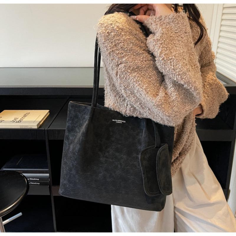 Retro Bag Women's Large-capacity New Autumn and Winter Versatile Shoulder Bag Popular Commuter Tote Bag