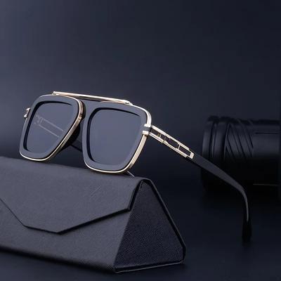 Modne Kwadratowe Okulary Przeciwsłoneczne Wysoka Jakość Męskie Vintage Luksusowa Marka Design Metalowe Okulary Słoneczne Damskie UV400 Odcienie