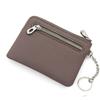 Minimalist Pu Leather Card Holder With Zipper Pouch For Daily Use