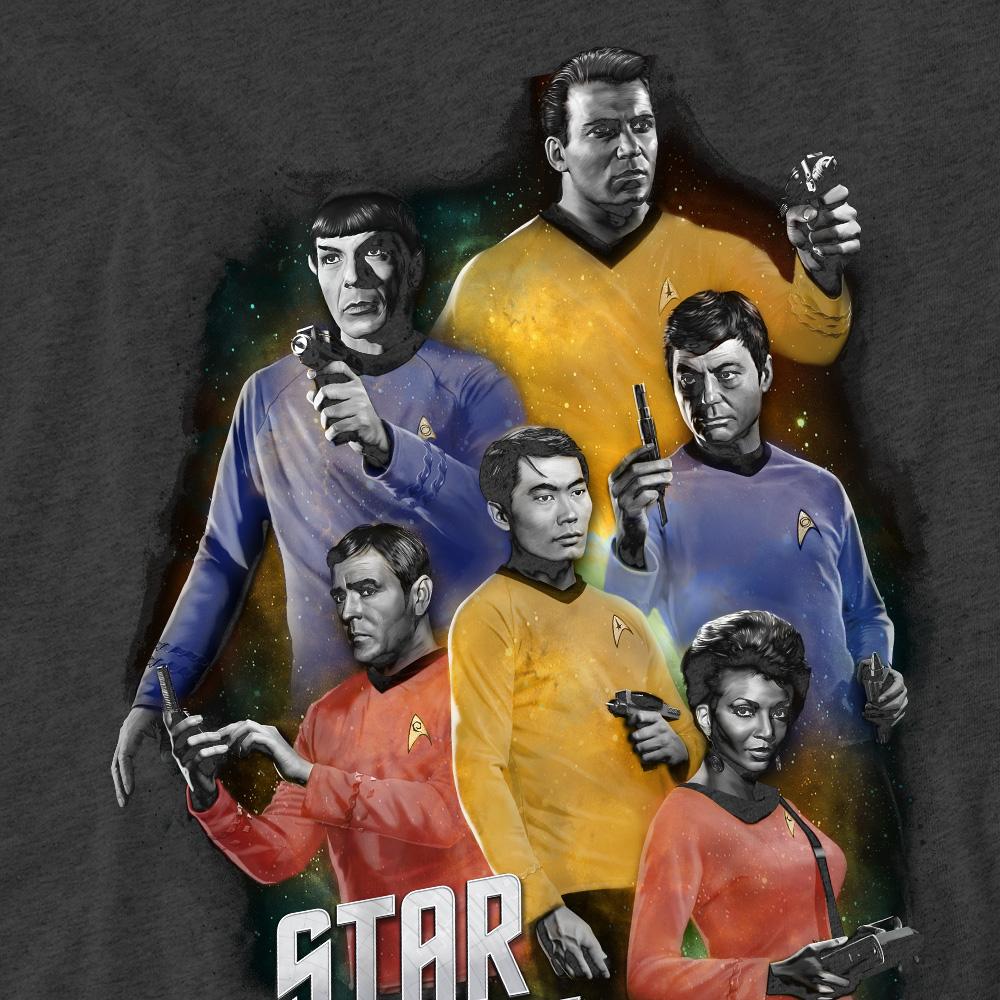 STAR TREK Unisex Adult Galaxy Glow T-Shirt
