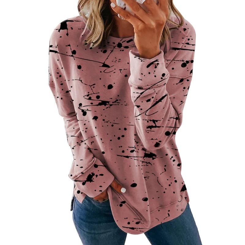 BITCED Women's Fashion Casual O-Neck Long Sleeve Blouses & Shirts