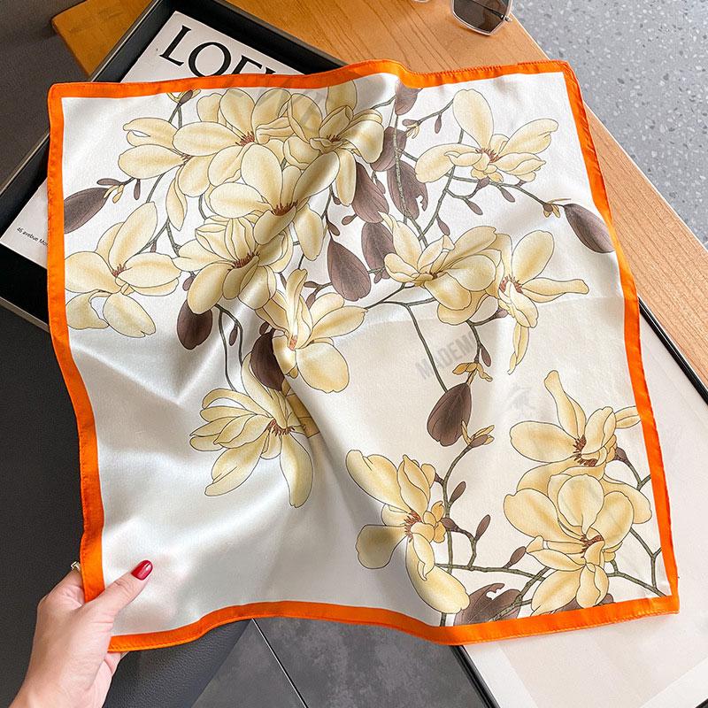 100% Silk Scarf Bandana Women Square Scarves Wrap Kerchief Mulberry Spring Fashion Luxury High Quality Headband Hijab Shawls