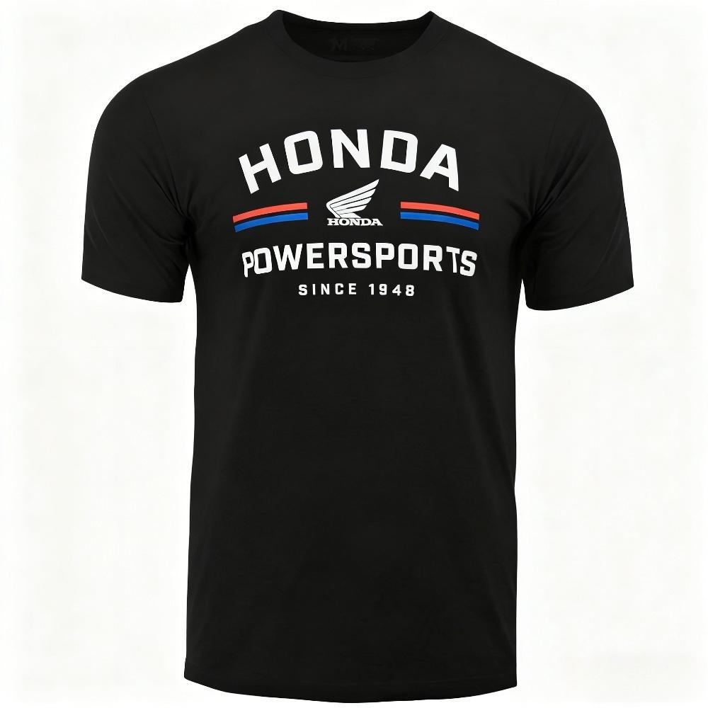 

Honda Mens and Womens Tshirt Summer Retro Tee Honda Classic Powersports Shortsleeved Spring Autumn Motorcycle Cycling Top L