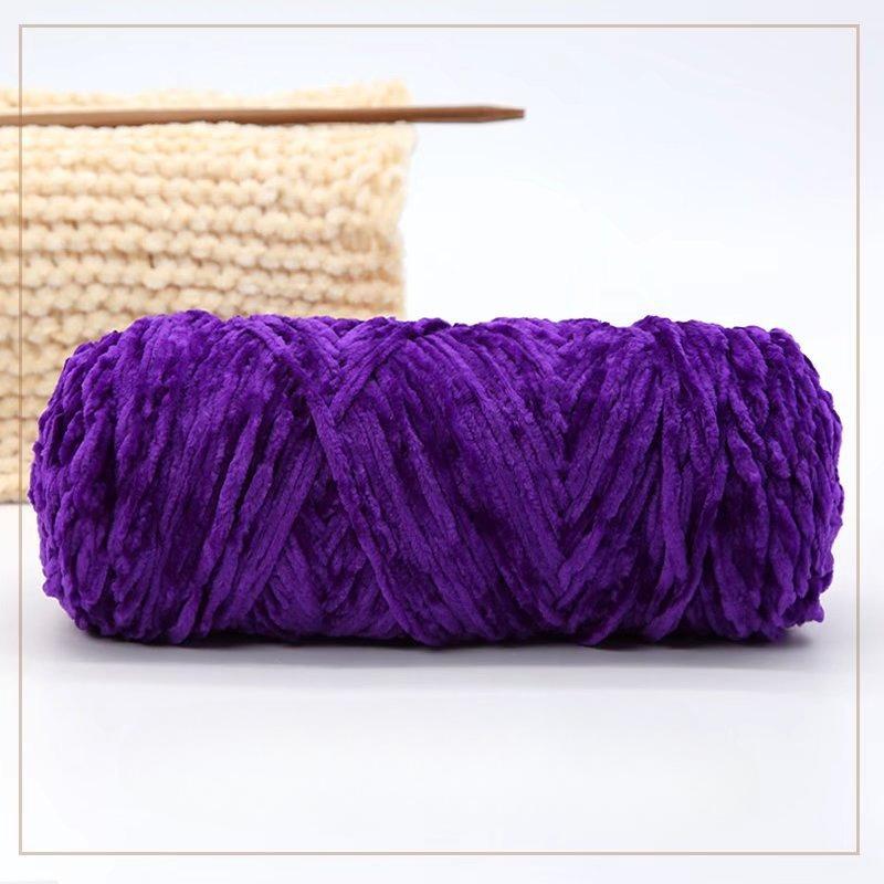 500g Chenille Soft Velvet Yarn Cotton Wool Yarn Crochet Yarn DIY Handmade Scarf Sweater Coat Blankets for Knitting Crafts