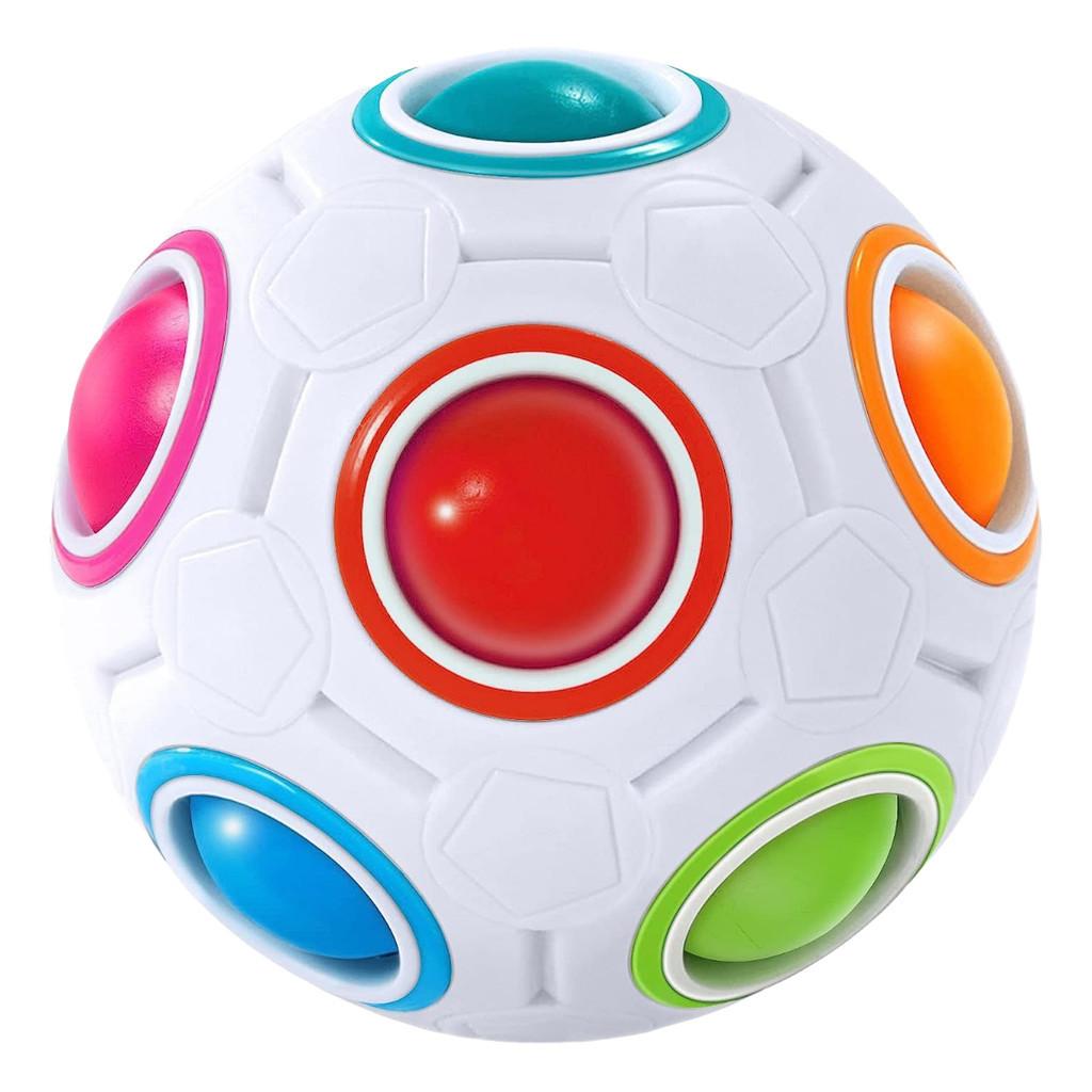 Colorful 12 Hole Magic Ball Stress Relief Toy Creative Rainbow Puzzle For Anxiety