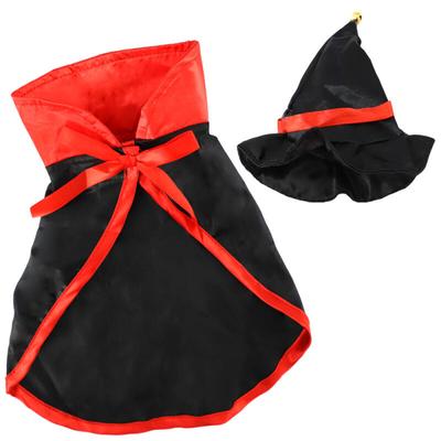 Halloween Dog and Cat Costume Cloak + Hat Set (Dracula)