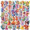 50 Cartoon Flower Fairy Graffiti Stickers Guitar Notebook Suitcase DIY Waterproof Stickers