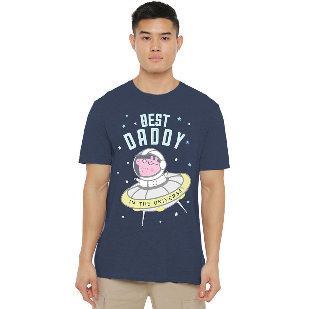 Peppa Pig Best Daddy Pig In The Universe T-Shirt S-3XL Heather Navy S