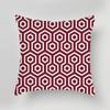 Red Plaid Simple Printed Pillowcase Office Sofa Cushion Cover Luxury Home Decoration Cushion Cover