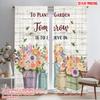 2pcs 2D Flat Printing Window Curtains Floral Garden Belief Tomorrow Polyester Without Electricity Family Party Perfect for Home