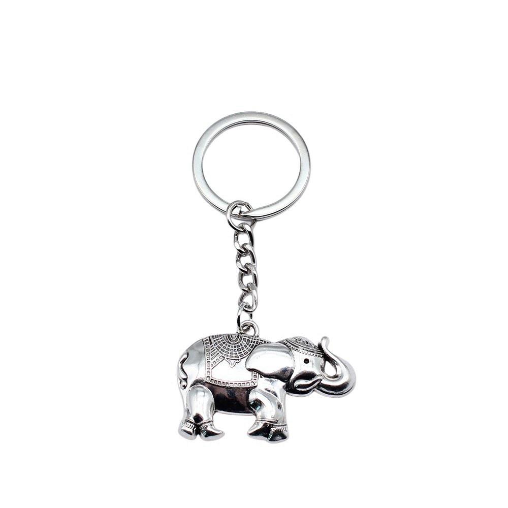 Pendants Elephant Charm Keychain Animal Theme Key Ring 28mm