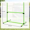 Dog Agility Set, 4-Piece Height-Adjustable Agility Equipment with 4 Hurdles, Carry Bag, 99 x 65 x 94 cm, Green