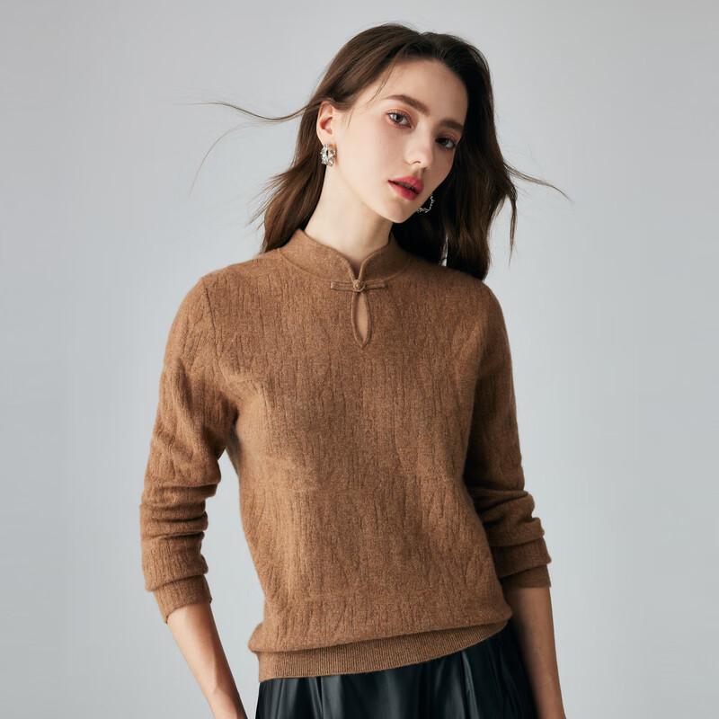 PALUOPO Women's New Chinese Retro Cashmere Knit Sweater