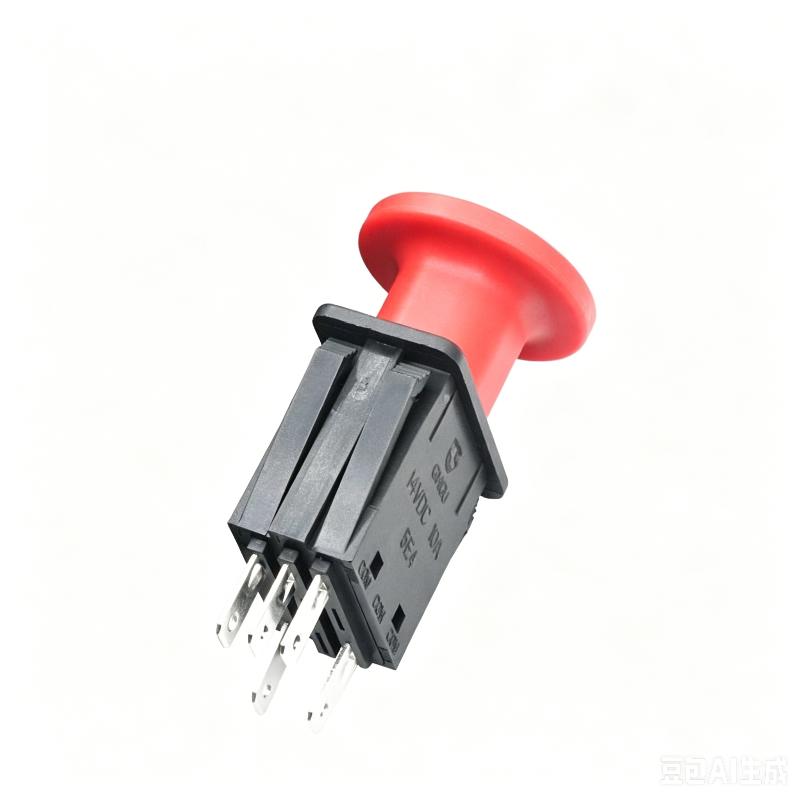 Interrupteur à bouton-poussoir rouge Pto Coque durable résistante à la chaleur Courant nominal 10A 14Vcc Pour tondeuses à gazon tracteurs équipements agricoles