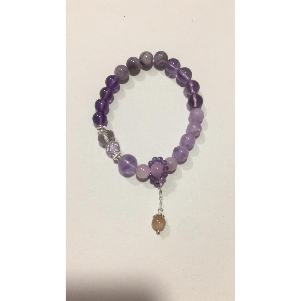 

Nine Purple Fire Bracelet for Women, Amethyst Zodiac Multi-Gemstone Crystal Bracelet, Dragon Purple Fortune Bracelet Gift 8mm Style Nine Purple Fi