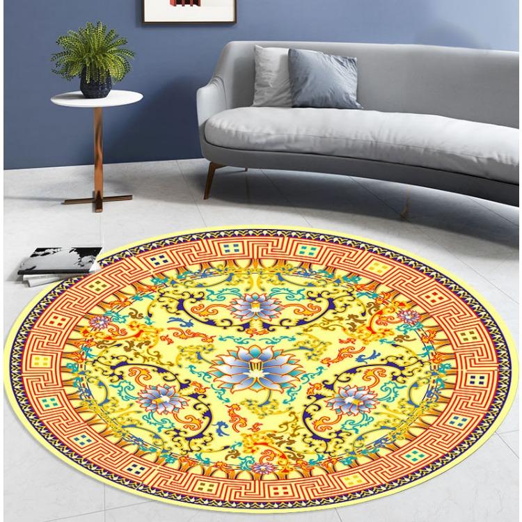 Bohemian Round Carpets for Home Living Room Decoration Bedroom Decor Carpet Sofa Area Rug Non-slip Mats