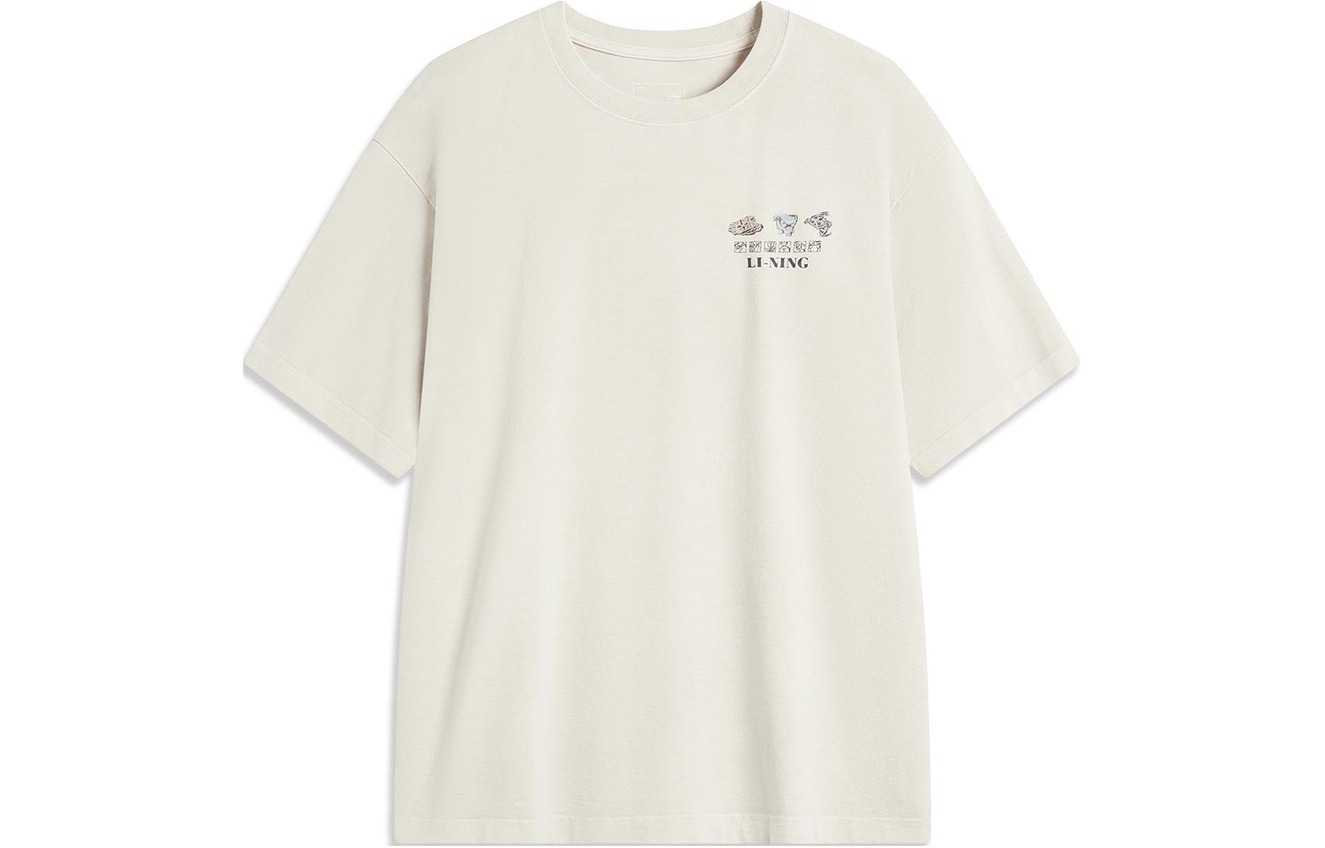 Li Ning Sports Fashion Collection T Shirt Men s Silver Birch Gray AHSUA29-1 S