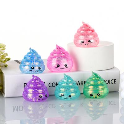 Cartoon Poop Fidget Toy Stress Relief Glitter Prank Poo Squeeze Sensory Pinch