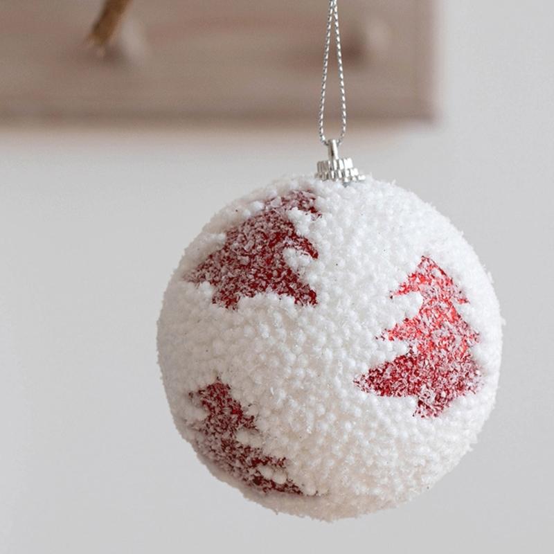 8cm Shatterproof Foam Decorative Baubles Ball Ornament Christmas Tree Decorations for Wreath Mantels Embellishments