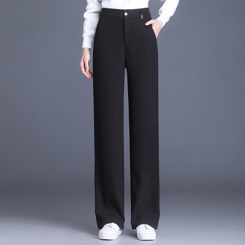 

Women s Drapey Straight-Leg Suit Pants, Spring/Autumn 2026: Loose, Slimming, High-Waisted, Elegant, Narrow-Wide-Leg, Casual Style. 31/3XL [Recommended for 135-145 lbs]