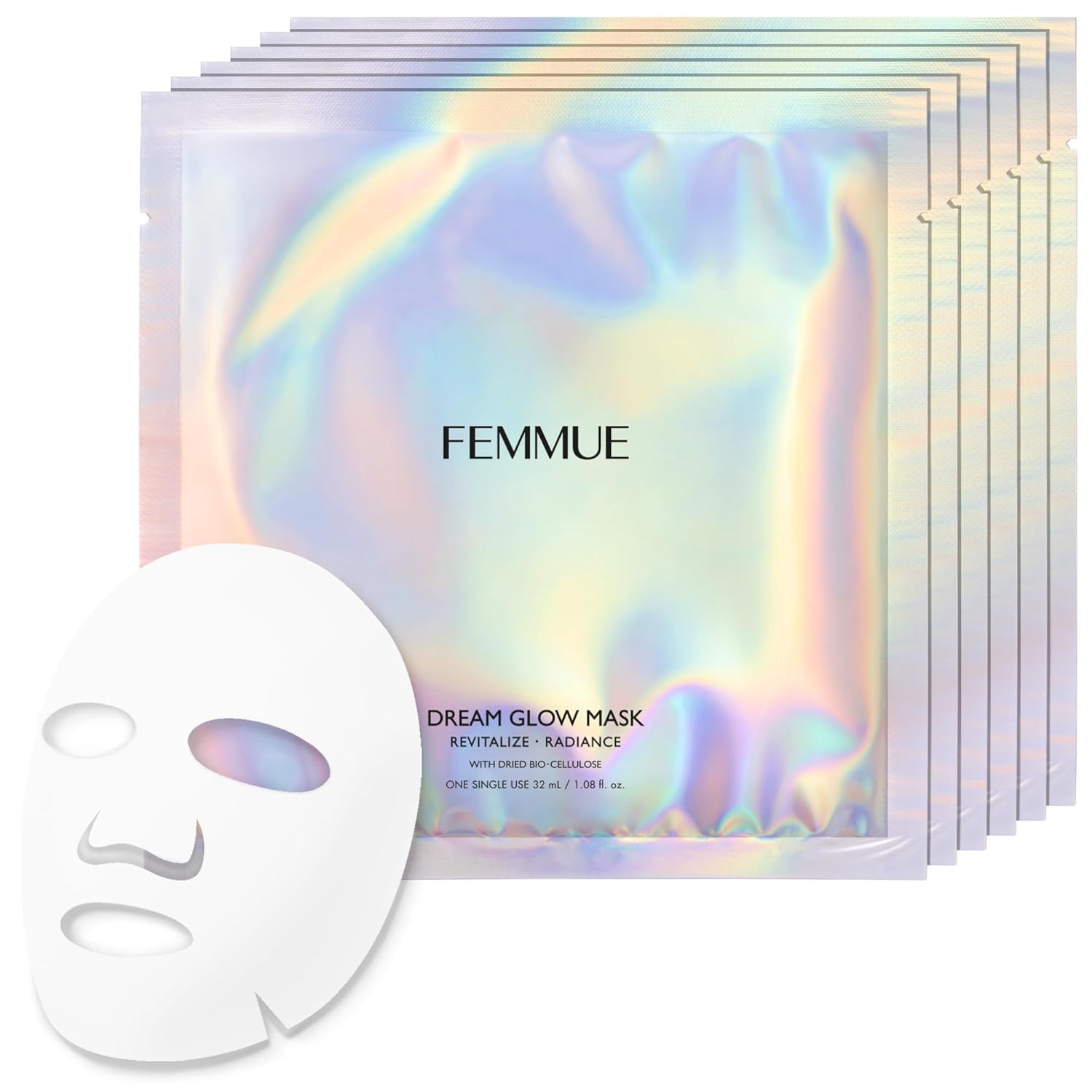 FEMMUE Dream Glow Mask RR TextureTransparency Face Pack Individually Wrapped Moisturizing Japan Authentic Product 32mL 6 Sheets