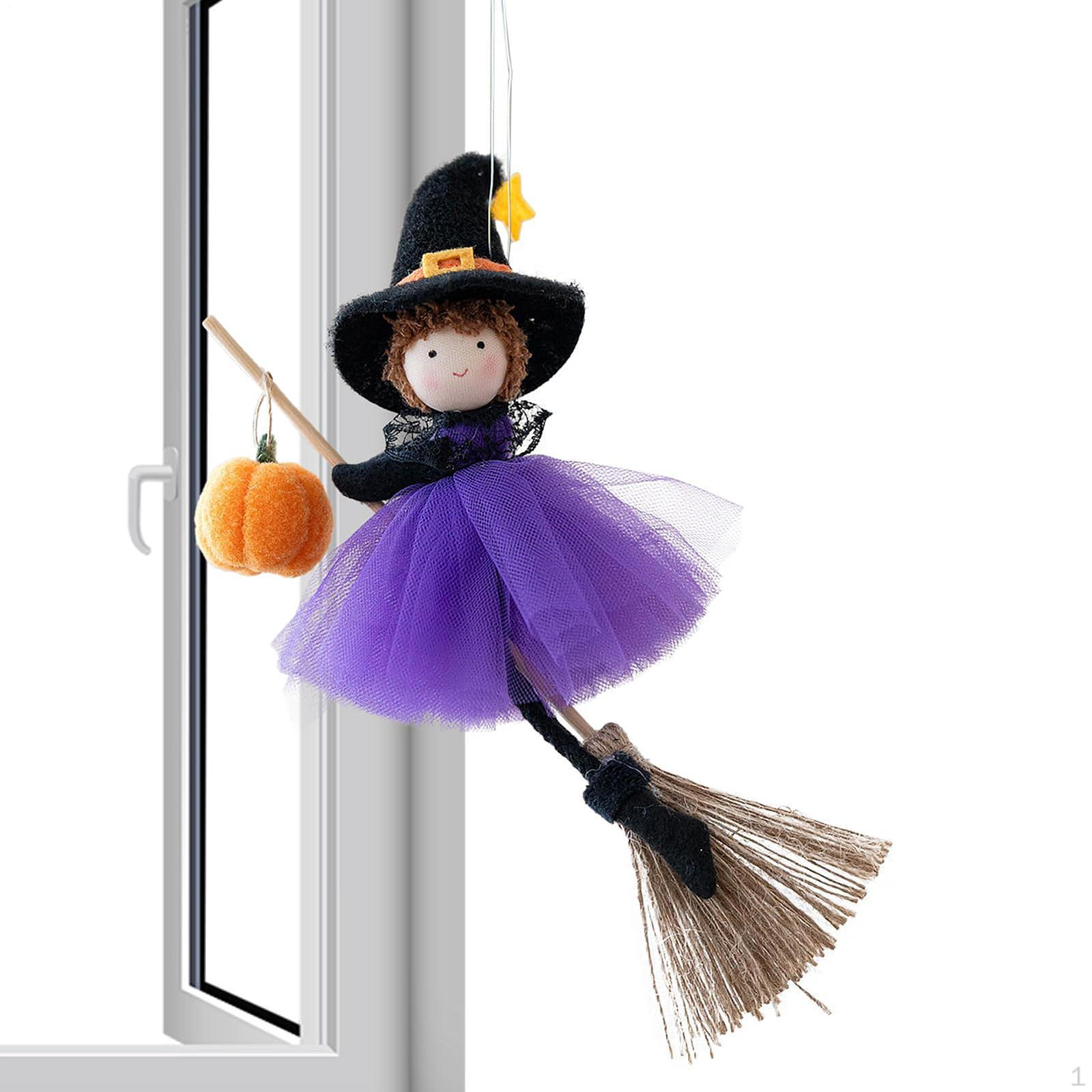 

Хэллоуин Украшение, Кукла И Метла, Принадлежности Для Домашней Вечеринки фиолетовый