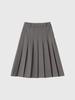 General Idea Classic Pleated Midi Skirt [Grey] / Gf1Lsk503