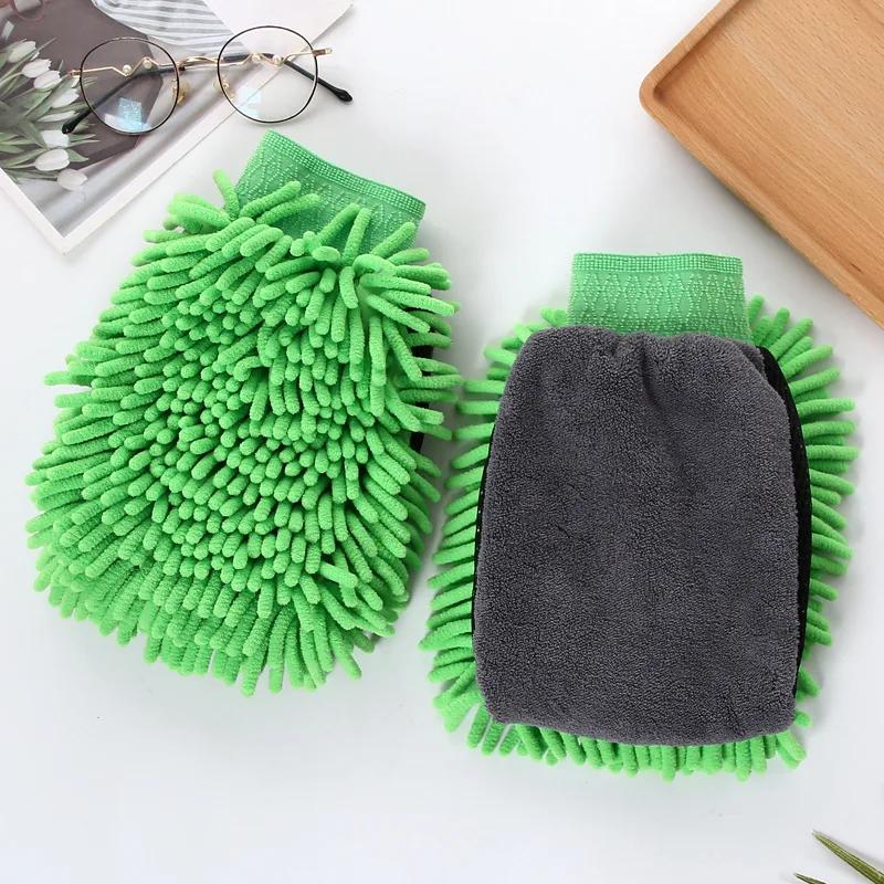 Car Wash Glove Coral Mitt Soft Anti-scratch for Auto Wash Multifunction Thick Cleaning Glove Car Wax Detailing Brush