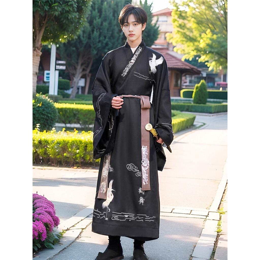 Southern And Northern Dynasties And Warring States Period Chinese Wei And Jin Dynasty Style Hanfu For Men Chivalric Style Suit