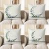 2D Moon With Flowers: A Cozy Decorative Pillow Pattern Cushion Cover Suitable For Sofa Bedroom Car Pillow Cover