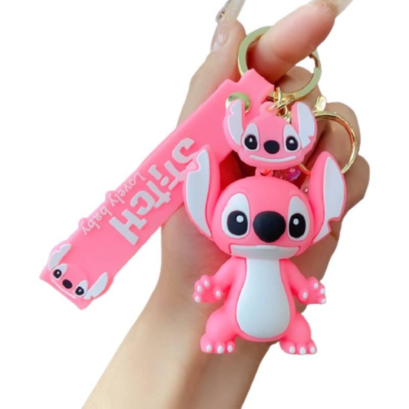 Niedlicher Cartoon Stitch Schlüsselanhänger Anhänger Weiches PVC-Material Einzelverpackung