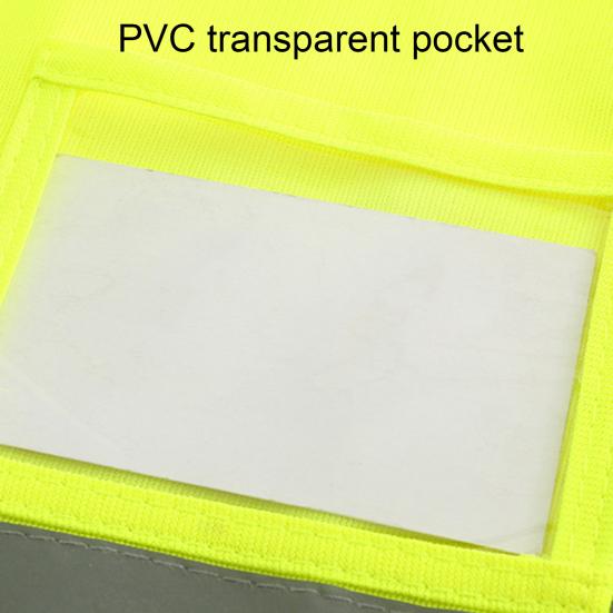 Warnweste mit hoher Sichtbarkeit und mehreren Taschen, Sicherheitsstrickgewebe, reflektierende Weste, Kleidung