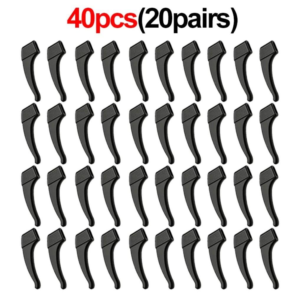 20Pairs Comfortable Silicone Glasses Ear Hooks Anti-slip Anti-fall Eyewear Holder Sunglasses Accessories Grip Men