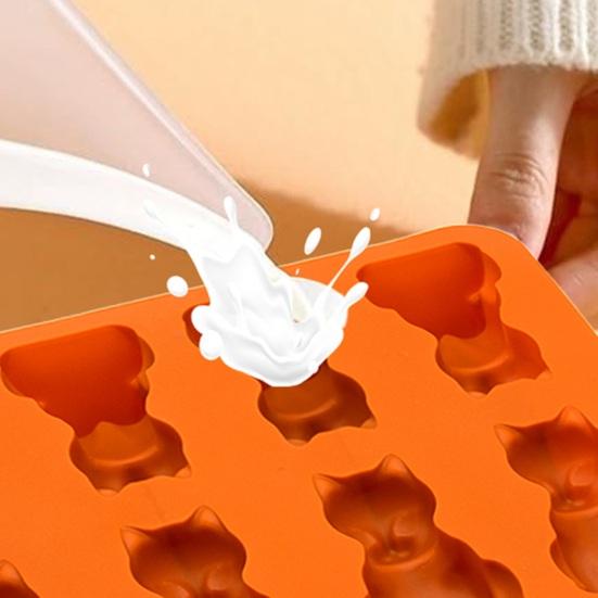 3D Cat Ice Cube Mold BPA-Free Silicone Tray for Cold Drinks Whiskey Cocktails Easy Release Ice Cube Maker