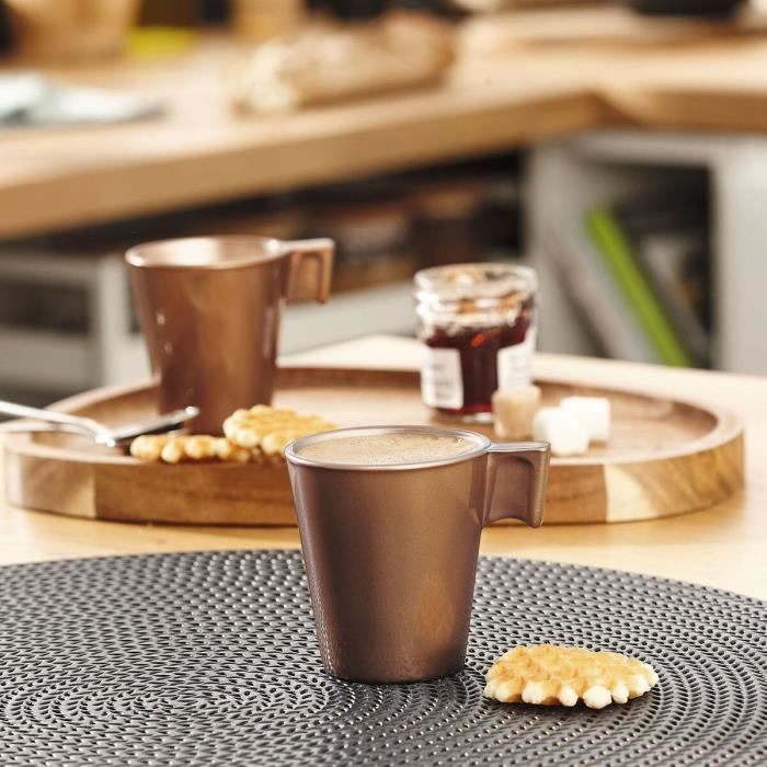 Tasse Mug - Luminarc - Flashy - 80 Ml - Verre - Marron Clair - 24 Unités