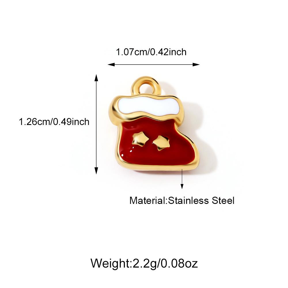 Di Yao Stainless Steel Christmas Tree Bell Pendant - Cute & Creative DIY Jewelry Accessory