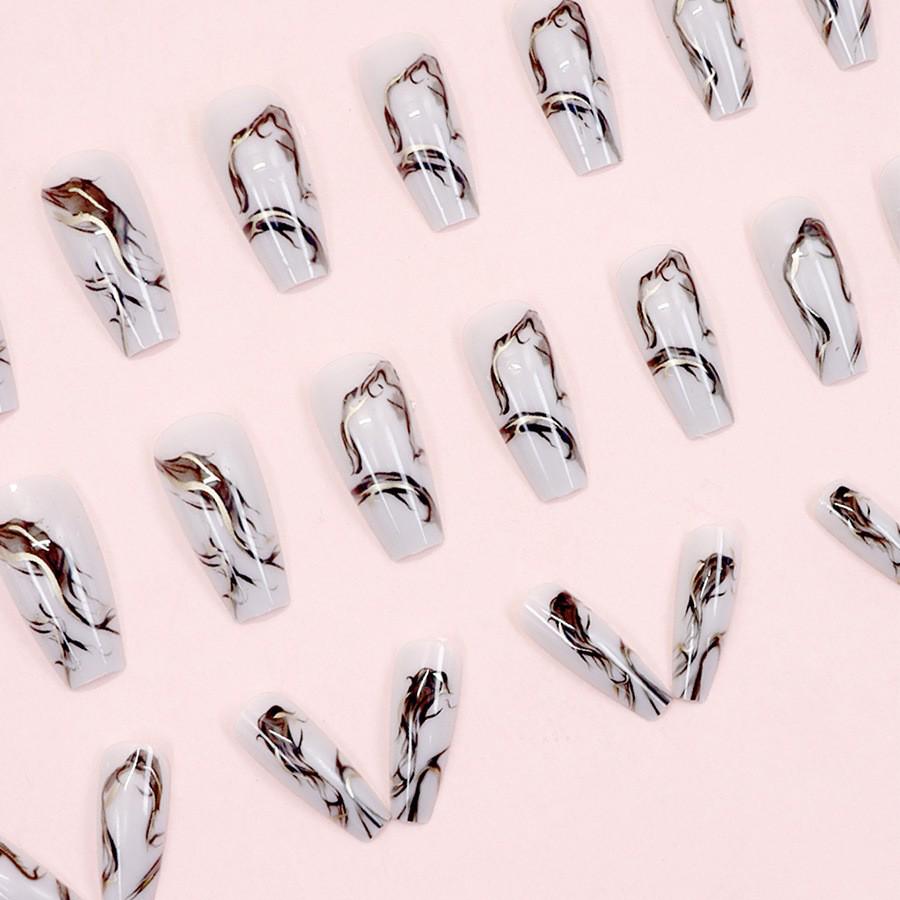Elegant Black Chinese Style Pattern Ballet Nails: Cool, Fashionable, and Wearable