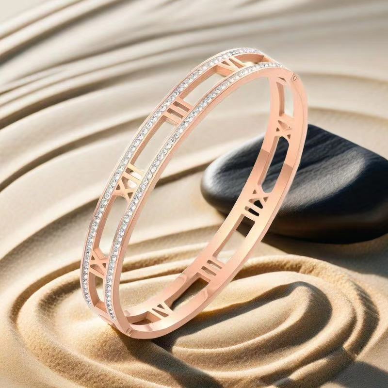 Roman Numerals Bracelet for Women Stainless Steel Jewelry Accessories Luxury Bracelet Women Fashion