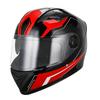 Full Face Motorcycle Helmet Dual Visor with Removable Winter Neck Scarf and Dust Bag