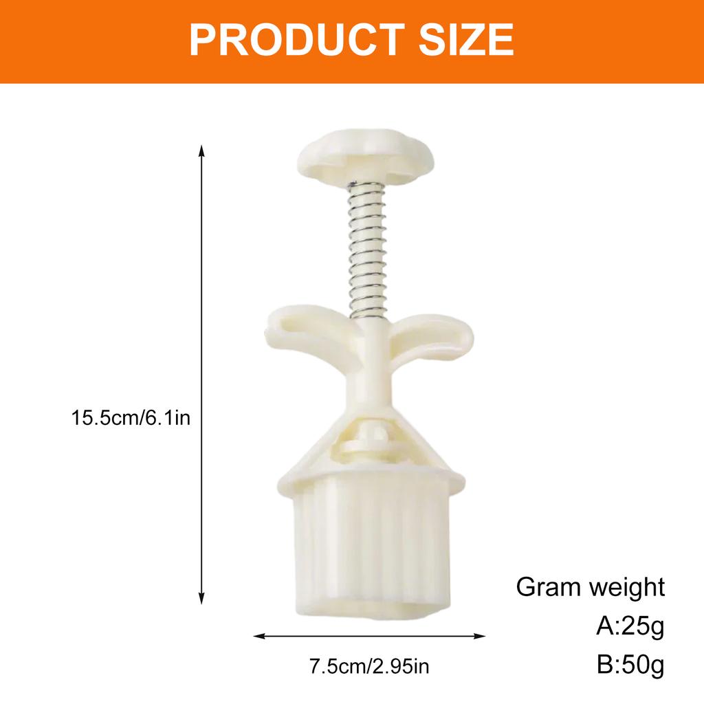 Forma na měsíční koláčky 25/50G se 4 vyměnitelnými razítky Funkční pečicí forma na sváteční sušenky a dezerty