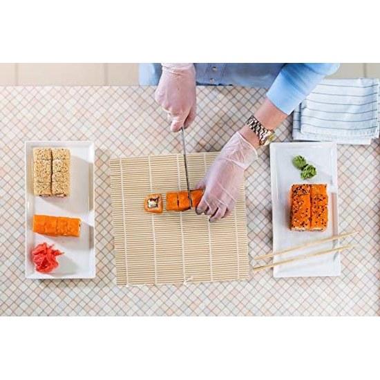 HTB bamboo sushi mat 24x24cm antibacterial roll ehomaki thick mouth setsubun green rolling making gourmet camping thin hanami HTB-BSR-W