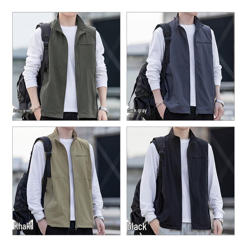 EASTERN CAMEL Men's Casual Sleeveless Vest Jacket