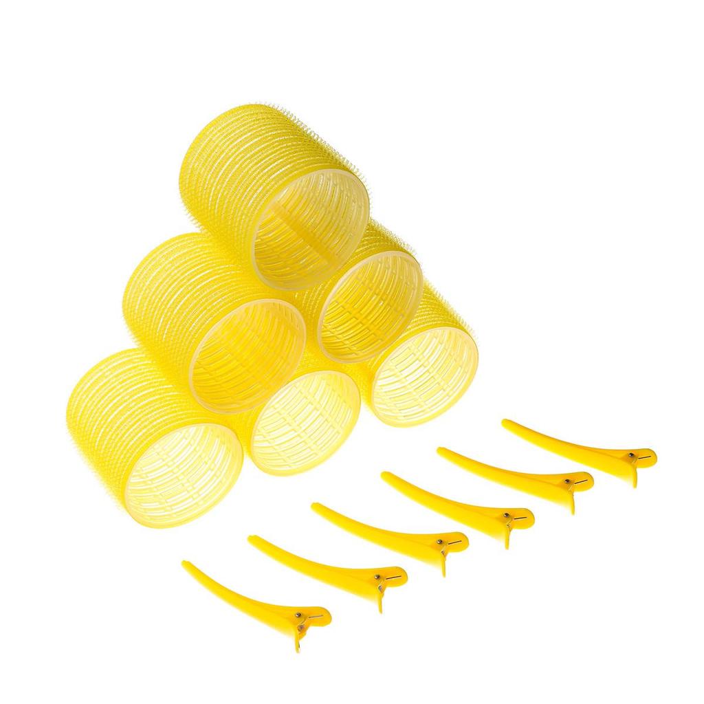 "Magic Self-Adhesive Curling Tube Set with Clips for Air and Lazy Eight-Character Bangs"