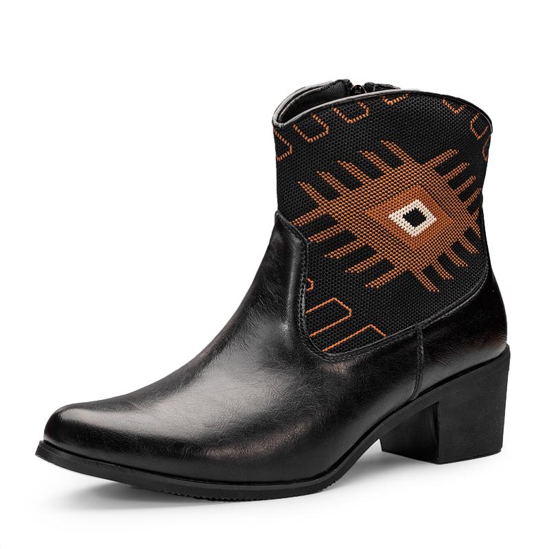 Fashion Personality Men's High Top Shoes PU Leather  Ankle Boots Anti Slip Male Chelsea Boots Street Style Men Business Botas Sneakers